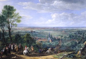 Lodewijk XIV (1638-1715) bij het Beleg van Lille tegenover het Priorij van Fives, augustus 1667, c.1685